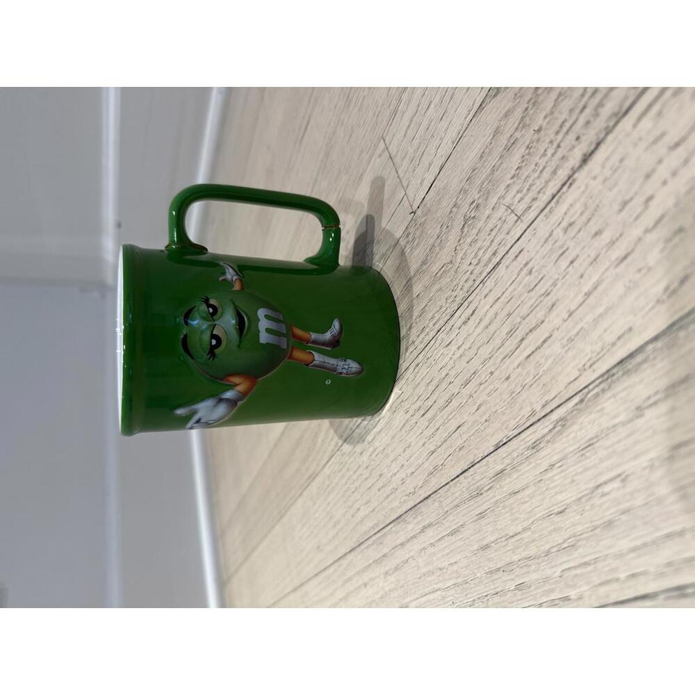 Rare - M&Ms World Large Green Mug With 3d Character, 2006 M&M Collectors Mug
